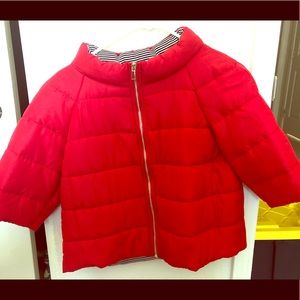 Chico’s brand red puffer jacket